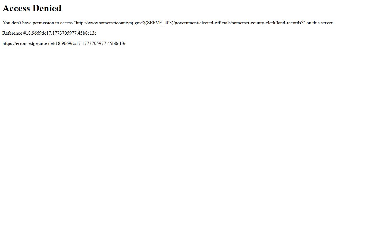 Somerset County bankruptcy records property search portal